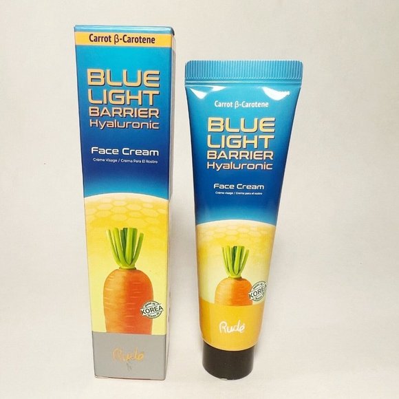 RUDE Blue Light Barrier Hyaluronic Face Cream Lotion B Carotene 1.69 oz 50mL - Picture 3 of 3